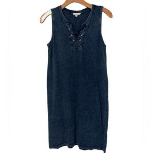 Jane & Delancey Sleeveless Lace Up Soft Denim Style Dress